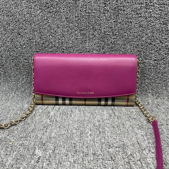 Burberry Handbags - 100% Authentic Burberry Henley Pink/Brown Leather Shoulder Bag